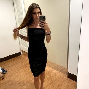 NWOT Black Mesh Tube Dress